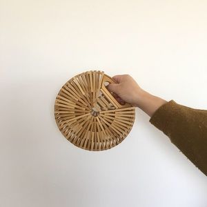 Asos Mini Round Wooden Bag